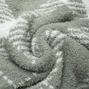 Knitted Half Velvet Large Grid Blanket Ultra Soft Warm Foldable Washable All Season Sofa Throw