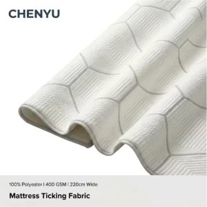 Knitted Jacquard 400gsm Medium Weight Polyester Mattress Fabric