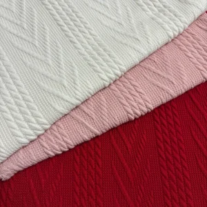 Knitted Jacquard Fabric 100% Polyester Wrinkle Resistant Heavyweight Yarn Dyed Arrowhead Pattern Girls Boys Apparel