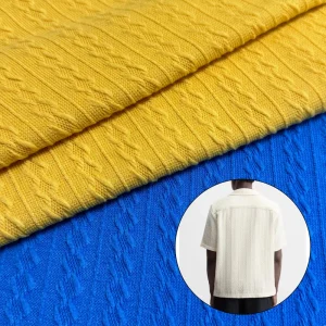 Knitted Jacquard Fabric 97% Polyester Shrink Resistant Wrinkle Resistant Medium Weight