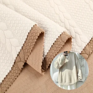 Knitted Jacquard Fabric Polyester Microfiber Fabric for Men Garments