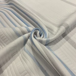Knitted Mattress Fabric Stripe Pattern SoftBreathable Mattress Ticking Fabric for Bedding Textile OEM Manufacturer Custom Supply