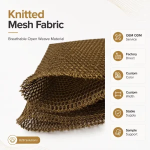 Knitted Mesh Fabric Polyester Lightweight Breathable Durable Textile For Bag Lining Shoe Upper And Filter