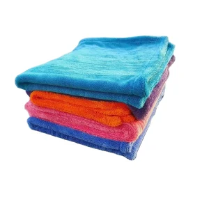 Knitted Microfiber Drying Towel Quick Dry Lint Free Ultra Absorbent Soft Twist Grey for Car Cleaning