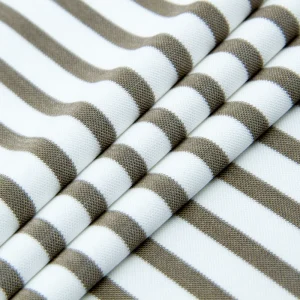Knitted Polyester Silver Fiber Conductive Fabric Elastic Striped Material for Home Textiles