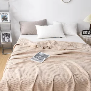 Knitted Pure Cotton Throw Blanket All Cotton Four Seasons Cooling for Home Use