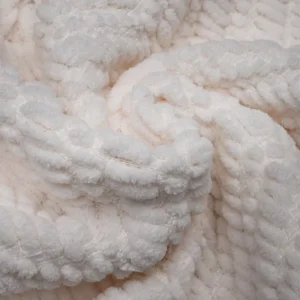 Knitted Round Velvet Yarn Woven Blanket