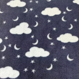 Knitted Soft 190GSM Two Side Brushed One Side Anti Pill Custom Printed Polar Fleece Fabric for Garment Blanket