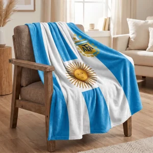 Knitted Soft Flannel Throw Blanket Factory Price Football Fans Gift OEM ODM Low MOQ Ship 3 Days