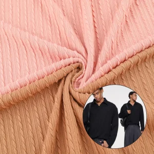 Knitted Stretch Breathable Jacquard Fabric 100% Polyester for Girls Men Women’s Garment Use