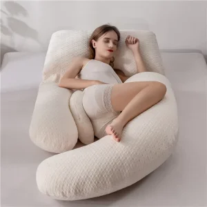 Knitted Technical Fabric Maternity Pillow U Shape Multifunctional Maternity Lumbar Support Pillow