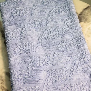Knitted Textured Pleated Fabric Abstract Geometric Pattern 100% Polyester Abrasion resistant Apparel Fabrics Womens