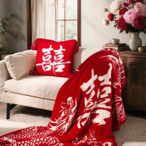 Knitted Throw Blanket for Air Conditioning Sofa Couch and Car Travel