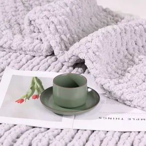 Knitted Throw Blankets Customized Comfortable Super Soft Chunky Knit Blanket