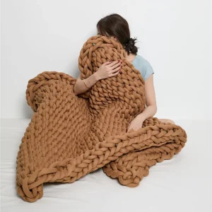 Knitted Throw Weighted Blanket Super Soft Cozy Warm Chunky 100% Polyester Solid American Style 1piece opp Bag Top Grade 1pcs