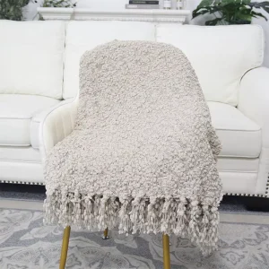 Knitted Woven Throw Blanket Eco Friendly Comfortable Anti Pilling Sofa Knitted Throw Blankets