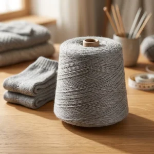 Knitting Raw Material 21S No.3 Grey 100% Polyester High Tenacity Yarn for Knit Fabric Socks and Sewing