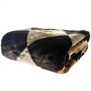 Korean Blankets 100% Acrylic Mink Thick Custom Raschel Faux Fur Winter Plush Fluffy Plain Floral Woven