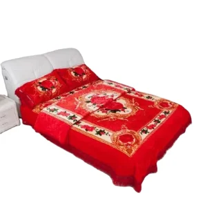Korean Style Fleece Wedding Flower 4 PCS Velvet Eco friendly Plant Embossed Raschel Blanket