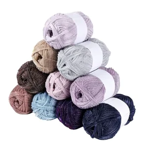 Kris Cloth Line Yarn Nm 1 Twist 1 100% Polyester Material Dyed Knitted Hand Crochet Yarn for Hand Crocheted Bags