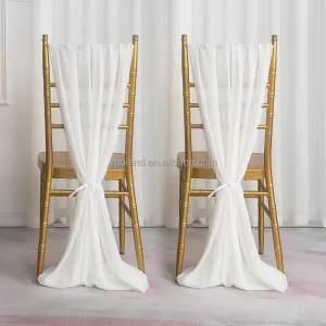 L 112 High Quality Silk Chair Sashes Red Burgundy Blue pink Purple Black White Wedding Chair Sash