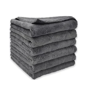 LC Weft Knitting Edgeless Microfiber Car Towel 40x40cm Super Soft Absorbent Drying Cloth for Auto Detailing Cleaning