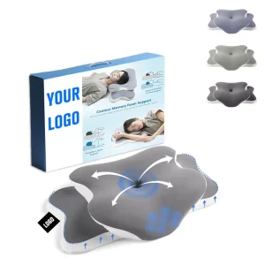 LIANDA P 102 Ear Shape Memory Foam Cervical Pillow Orthopedic Contour Bed Pillow for Sleep Comfortable