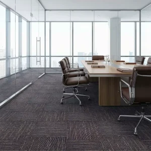 LKHY 50x50cm Commercial Carpet Tiles Modern Striped Style Polypropylene Carpet Tiles for Office