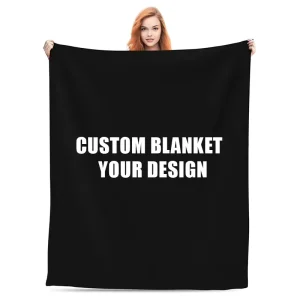 LOW MOQ Customized Logo Name Text Branded Custom Blanket Bed Sofa Throw Custom Printed Blankets With Logo Coral Fleece Blanket