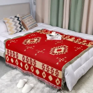 LOW MOQ Quick Customization Four Seasons Tapestry Woven Throw Blanket