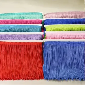 LS060 4cm-20cm Polyester Tassel Fringe Lace Trim for Curtains Home Textile Latin Dress Clothing Accessories