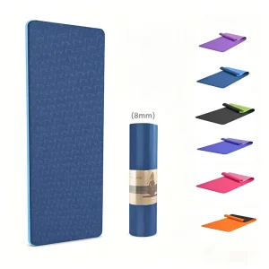 LXY 131B Eco Friendly TPE 8mm Non Slip Fitness Exercise Mat Yoga Mat for Pilates and Floor Exercises