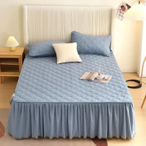 Lace Bedskirt Single Piece Four Seasons Three piece Set with Skirt Bedspread