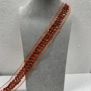 Lace Mesh Embroidery Rhinestone Chain Horse Eyeball Barcode Decorative Accessories for Shoes and Bags