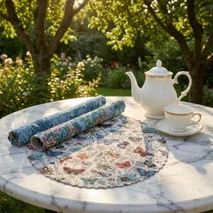 Lace PVC Jacquard Fabric Thickened Bottom Waterproof Oil Proof Placemat Hotel Western Table Mat