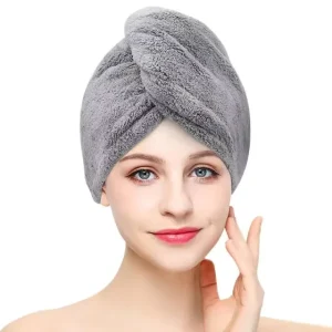 Ladies Microfiber Hair Towel Soft and Thick Absorbent Dry Hair Cap for Home Use