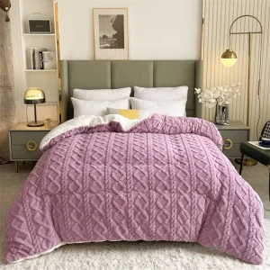 Lana Comforter Sets 3 Pieces Jacquard Quilts Solid King Size Comforter Set