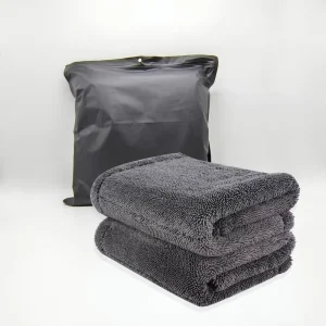 Large 50*80CM 1400GSM Car Detailing Microfiber Towel Quick Dry Double Twisted Loop Woven Technique Loop Car Wash Drying Towel