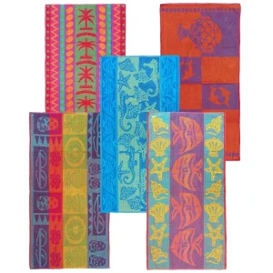 Large Absorbent Printed Cotton Terry Beach Towel Quick Dry Pool Towel with Custom Logo