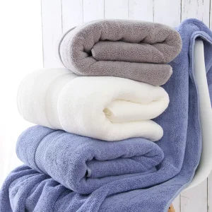Large Bath Towel 100% Cotton for Homestays and Home Use Adult Sized Extra Large and Extra Thick