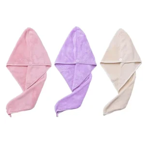 Large Bleach Proof Salon Ultra Plush Quick Dry Microfiber Hair Towel for Women
