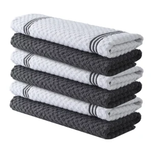 Large Cotton Kitchen Towel Set Flat Dish Cloth Quick-Dry Strongly Absorbent Printed Woven Technique for Dish Cleaning Tea Towel