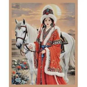 Large Custom Eco Friendly Nylon Chinoiserie Portrait Art Tapestry High Resolution Ancient Beauty Home Hotel Wall Hanging