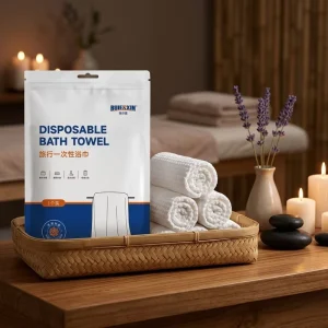 Large Disposable Bath Towel 140x70cm Individually Wrapped Portable Thickened One Time Use Towel for Hotel Spa Travel