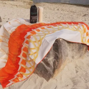 Large Floral Printed Beach Towel Travel Bag Premium Compressed Quick Dry Antimicrobial Eco-Friendly Microfiber Kids Sand Free