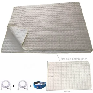 Large Grounded Earthing Mattress Pad Sleep Therapy Throw to Increase Energy