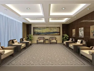 Large Hotel Project Wall to Wall Fireproof Polyester Carpet Easy Clean OEM ODM Free Swatch Long Term Supply