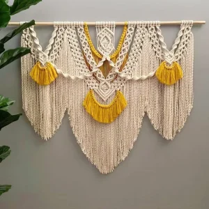 Large Macrame Wall Hanging Hand Woven Boho Tapestry Wall Decor Above Bed Wall Art Home Decoration for Bedroom Living Room