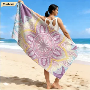 Large Microfiber Beach Towel for Adults Quick Dry Sand Free Absorbent Bohemian Tapestry Beach Blanket for Travel Camping Picnic