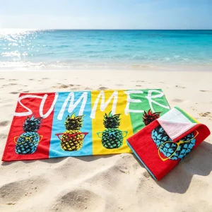 Large Microfiber Quick Dry Beach Towels with logo Custom Print Personalized Stripes Beach Towel Printed Towels